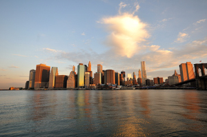 Lower Manhattan Morning Skyline