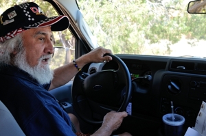 Rey Lujan Gaytan driving veterans van