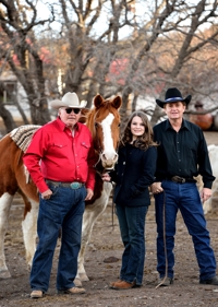 Carlos, Brooke, and Dino Cornay at the Cornay Ranch, 2013