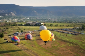 International Santa Fe Trail Balloon Rally 2013 - from the air