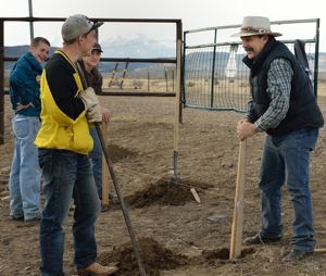 Roy Sanders teaching boys