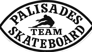 Palisades Skateboard Team jacket patch, designed by Jack Keller
