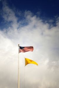 Flags over Raton, New Mexico