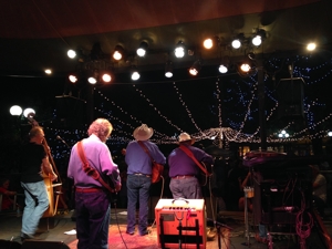 Michael Hearne at Santa Fe Bandstand 2015 with South by Southwest and Bill Hearne