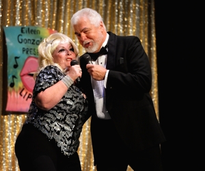 Jeannie and George Hagen as Dolly Parton & Kenny Rogers, Lip Sync 2015