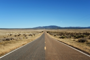 Open road, southeast New Mexico