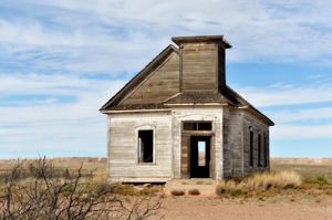 Taiban, New Mexico - Abandoned Church along Highway 60