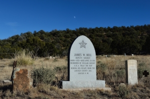 James W. Bell headstone, White Oaks cemetery