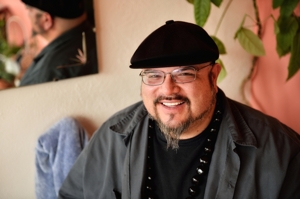 Manuel Gonzalez, Albuquerque poet, portrait by Tim Keller