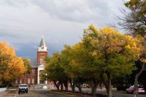 Luna County Courthouse, Deming NM, autumn, photo by Tim Keller