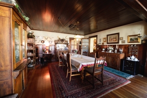 Ellis Store Country Inn, Lincoln, NM - Formal dining room w/ Jinny Vigil