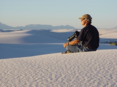 Tim Keller, New Mexico photographer at White Sands by Peter Burg