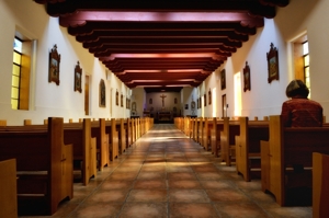 St. Francis de Paula Church sanctuary, Tularosa NM, photo by Tim Keller