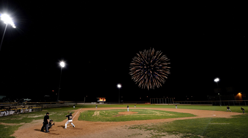 America: 4th of July: Baseball & Fireworks by Tim Keller