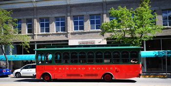 Trinidad Trolley stops at A.R. Mitchell Museum of Western Art