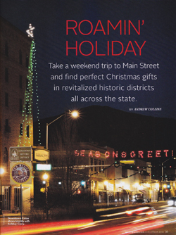 Downtown Raton Main Street Christmas in New Mexico Magazine, Dec 2016, by Tim Keller