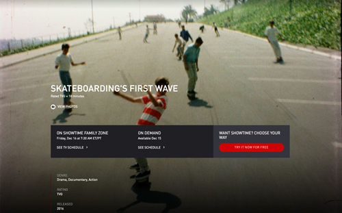 Skateboarding's First Wave on Showtime TV