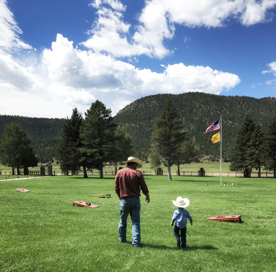 Father and son at Vermejo Park Ranch