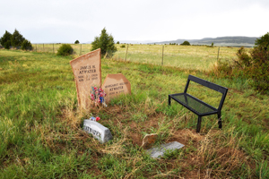 Jim and Marge Atwater, grave sites in Folsom Cemetery NM