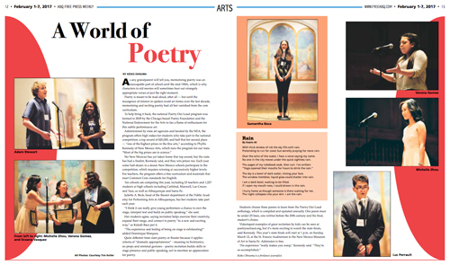 New Mexico Poetry Out Loud in ABQ Free Press, photos by Tim Keller