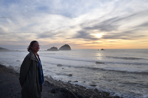 Christina Boyce at Del Norte coast sunset