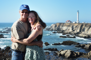 Tim Keller and Christina Boyce at Point Arena, California's Mendocino coast