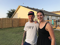 Killian & Brooke Keller at home in Buda, TX, June 2018
