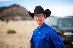 Cole Lewis portrait, Brown Ranch, Folsom NM, 2018