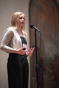 Lizzy Enos performs at NM Poetry Out Loud 2018, Santa Fe