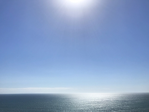 Pacific Ocean from Asilomar cliffs, Pacific Palisades, CA