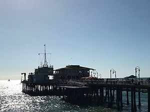 Santa Monica Pier afternoon silhouette