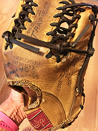 Rawlings Big T Trap-Eze baseball glove c1950, restored by Apollo Glove Repair