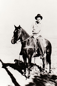 Wiley "Big Boy" Hittson, on Blackie, Des Moines, New Mexico - a.k.a. Big Boy Matson in "The High Lo Country" by Max Evans
