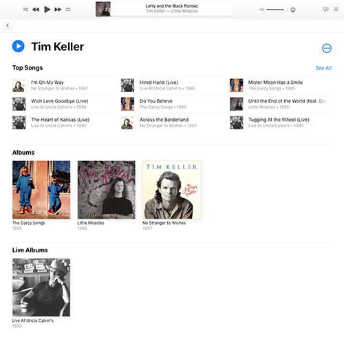 Tim Keller, New Mexico singer-songwriter on Apple Music and other streaming services