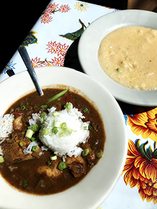 Gumbo and grits at Elizabeth's, Bywater, NOLA