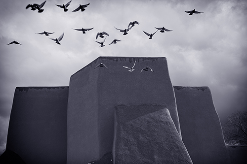 "Alight" - San Francisco de Asis church at Ranchos de Taos, Tim Keller Photography