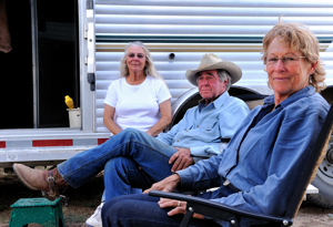 Nancy Kacvinski and Bobby Horton at Jeffers Ranch, New Mexico, horses