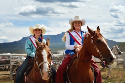 Micheli Walton & Anne Sporleder, Trinidad Round-up Rodeo queens 2015